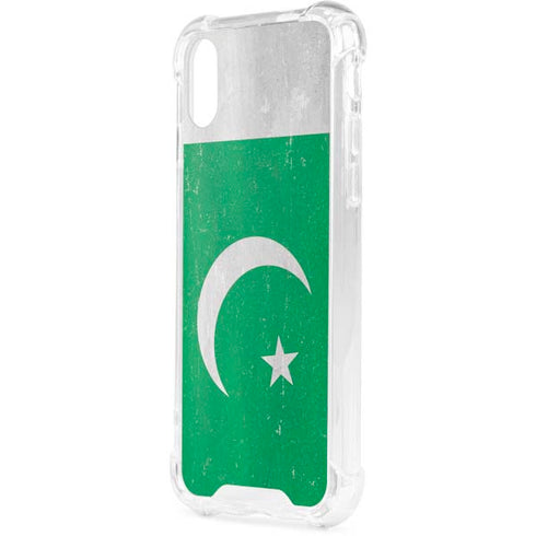 Pakistan Flag Distressed iPhone XS Clear Case